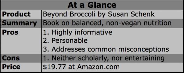 beyond broccoli, susan schenk, vegetarian, vegan, paleo, nutrition