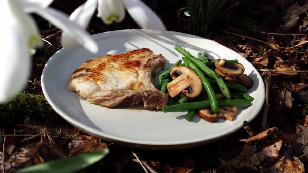 pork chops with green beans