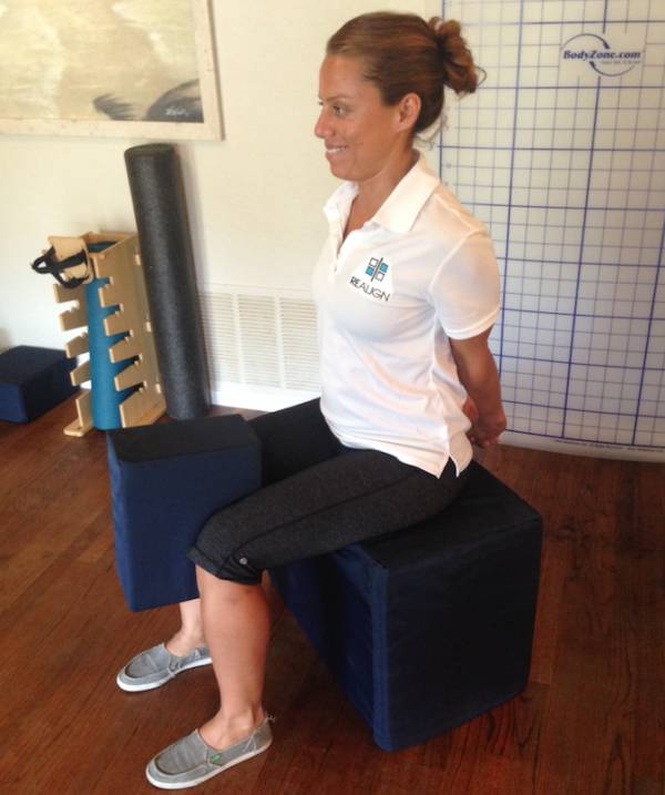 sitting knee squeezes, posture alignment therapy, TMJ