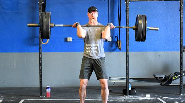 barbell in front rack