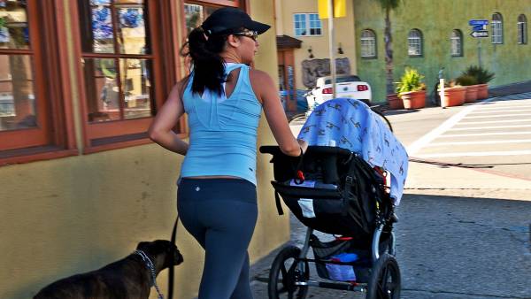 Stroller jogging.