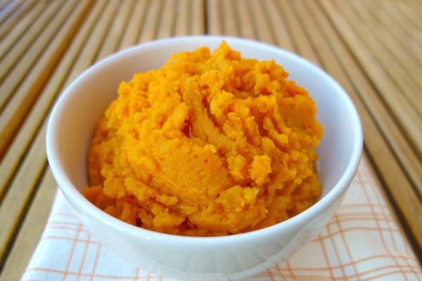 mashed sweet potato