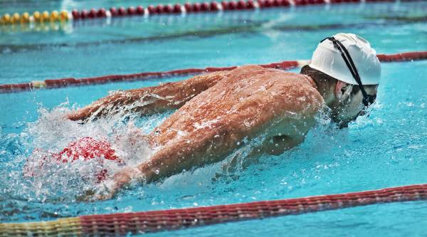 swimmer doing the butterfly stroke