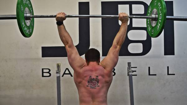 overhead press finish position