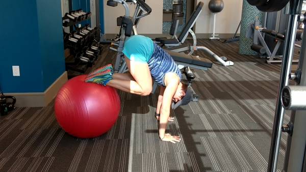 Stability Ball Jack Knife