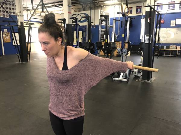 Dowel Shoulder Extension Stretch