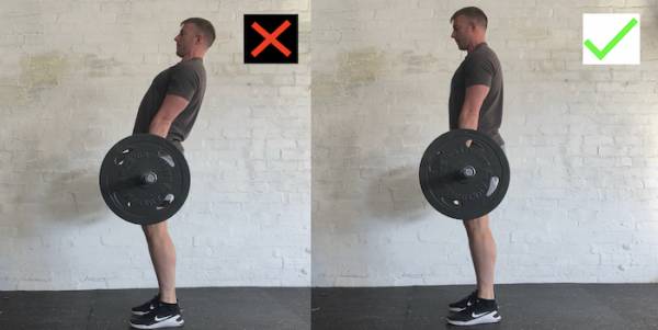 Deadlift end position.