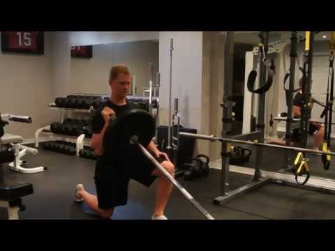 Landmine Exercises: 1-Arm Half Kneeling Landmine Press - Resistance Training, Functional Training