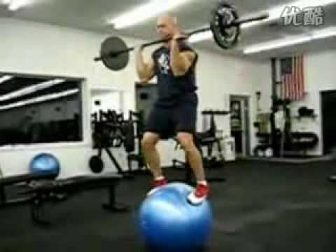 swiss ball squat