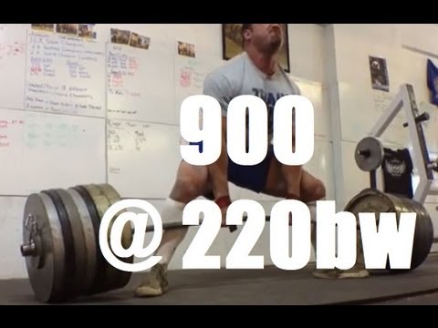 900 lb Raw Deadlift @ 220 lbs - Chris Duffin (w/ Straps) #deadlift #rawstrength #powerlifting