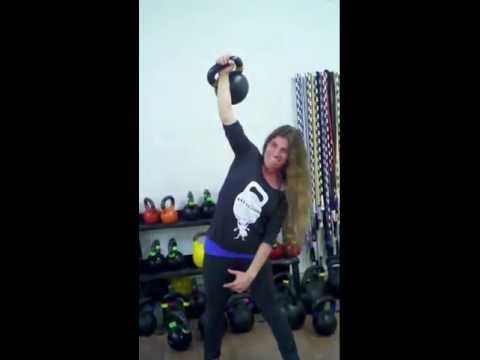 100lb Melody vs. 24kg (52.8lb) one-arm press