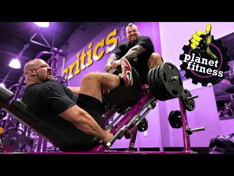 WORLD&#039;S STRONGEST MEN TAKE OVER PLANET FITNESS | EDDIE HALL