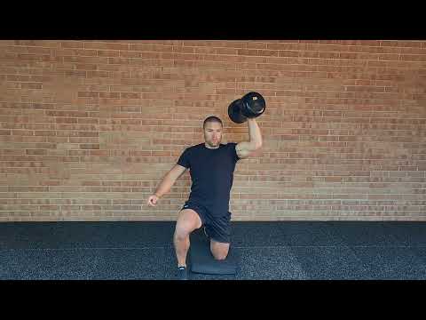 Accentuated Eccentric Half Kneeling Overhead Press