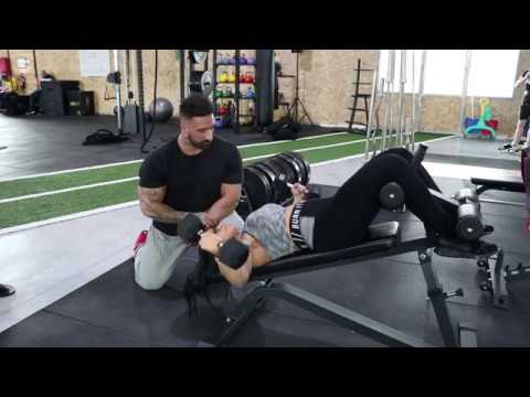 Crunch Bench - Decline Dumbbell Fly