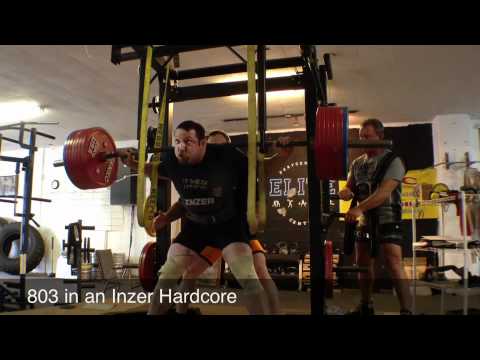 803 lbs Squat in Inzer Hardcore Suit: Intense Powerlifting Challenge #squat #powerlifting