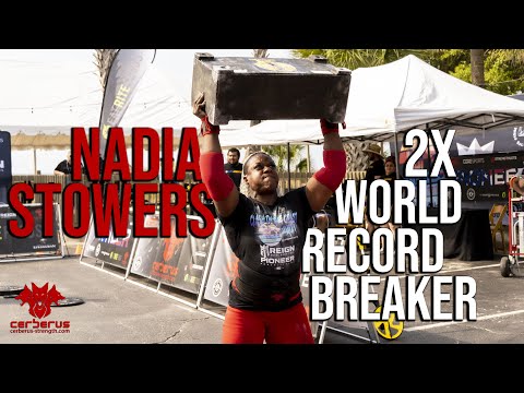 !! RECORD BREAKER !! CERBERUS Athlete Nadia Stowers World Record Log Press AND Block Press