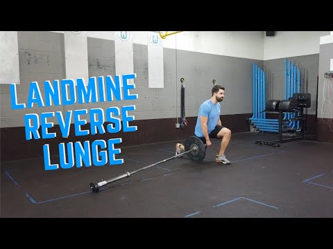 Landmine Reverse Lunges