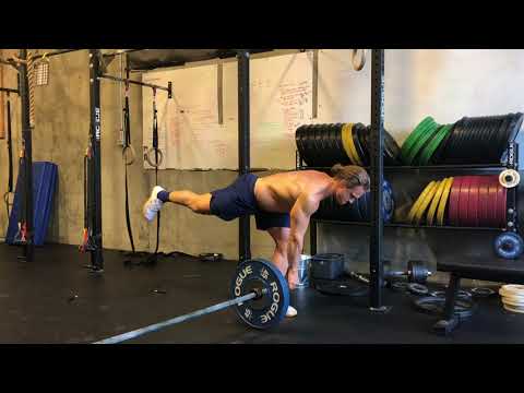 Landmine Single Leg Romanian Deadlift