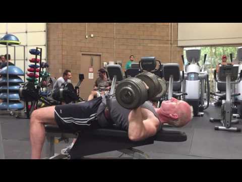 Flat Dumbbell Bench Press: 100&#039;s x8