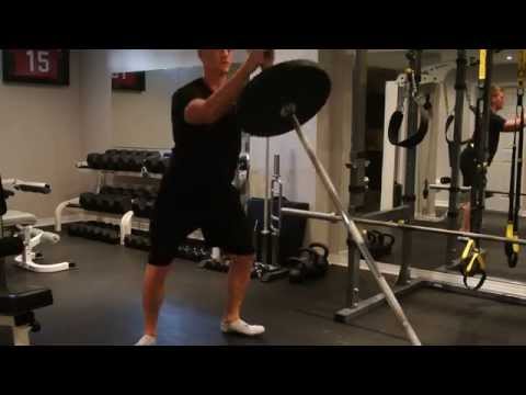 Landmine Exercises: Front Squat/Lumberjack Squat (Optional Press) - Resistance Training, Hypertrophy