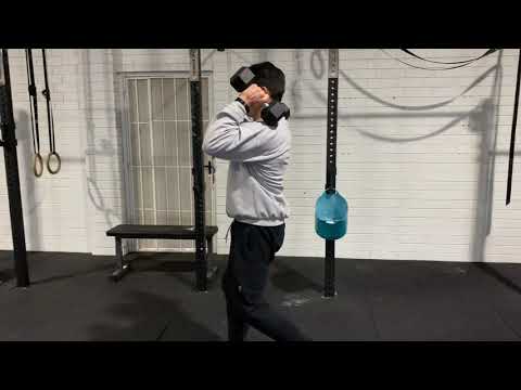 Double Dumbbell Front Rack Walk