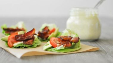 paleo, BLT, wraps, food, athlete's table