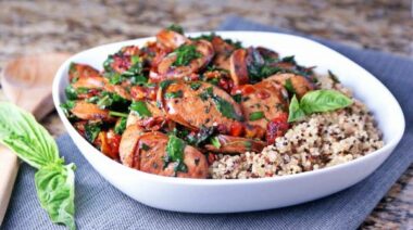 Italian Chicken Sausage Quinoa Bowl