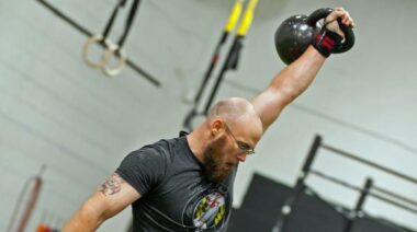 One Arm Kettlebell Press