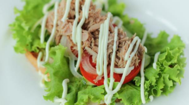 open faced tuna sandwich