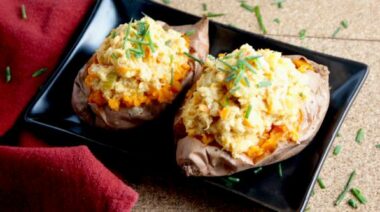 buffalo chicken sweet potato boats