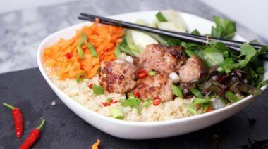 Lemongrass Pork Quinoa Bowl