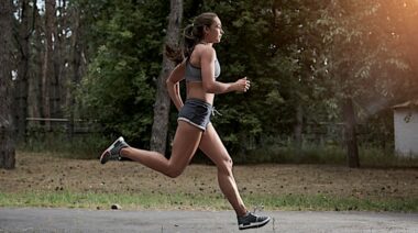 womanrunninginforest