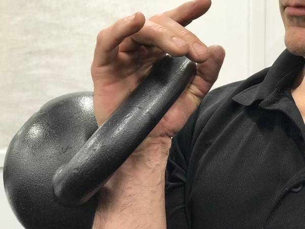 Example Grip for Kettlebell Presses