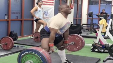 David Ricks 628-pound deadlift, 5 reps, August 2022