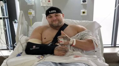 Evan Singleton post-biceps surgery September 2022