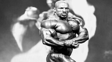 Mamdouh "Big Ramy" Elssbiay posing on stage