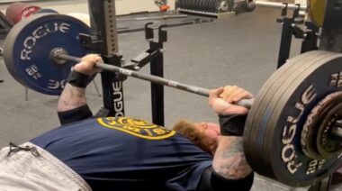 Hafthor Bjornsson 429 pound paused bench press November 2022