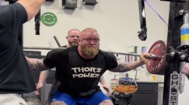 Hafthor Bjornsson Squat 926 Pounds April 2023