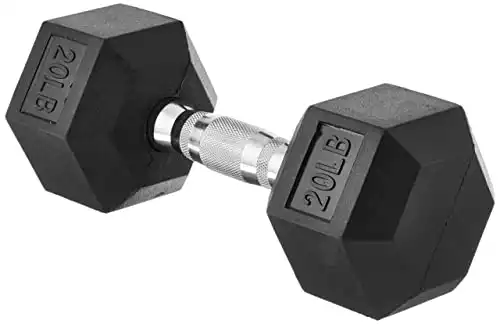 Amazon Basics Rubber Encased Hex Dumbbell